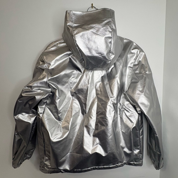 Lululemon Lab | Metallic Foil Hooded Jacket | Relaxed Fit | Sz XS | Silver | EUC - Picture 5 of 8